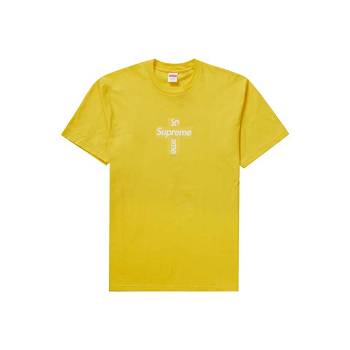 Yellow Supreme Cross Box Logo T Shirts | PH201UT