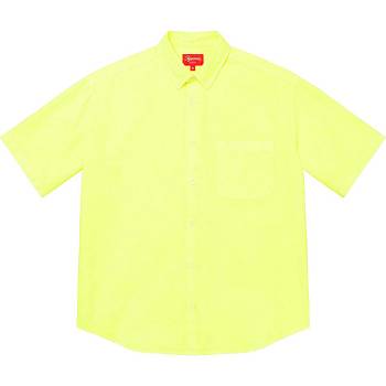 Yellow Supreme Loose Fit S/S Oxford Shirts | PH382YU